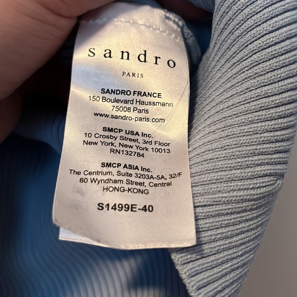 sandro light blue sweater - Picture 4 of 4